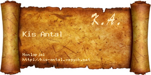 Kis Antal névjegykártya